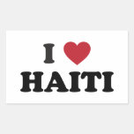I Love Haiti Rectangle Sticker