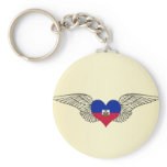 I Love Haiti -wings Keychain