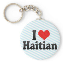 I Love Haitian Keychain