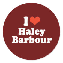 I LOVE HALEY BARBOUR STICKERS