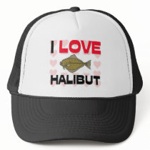 I Love Halibut hats by foodshirts I Love Halibut hats