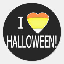 I love Halloween! Round Stickers