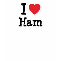 I love Ham heart T-Shirt by funnycustomtshirts I love Ham heart T-Shirt
