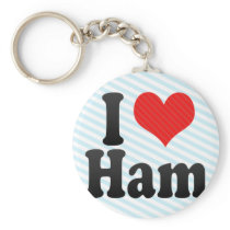 I Love Ham Keychains