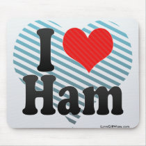I Love Ham Mouse Pad