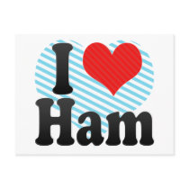 I Love Ham Postcards