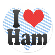 I Love Ham Stickers
