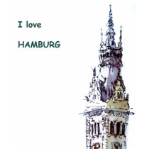 I Love Hamburg Tshirt by elizabethgw I Love Hamburg Tshirt