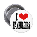 I Love Hamburgers Button