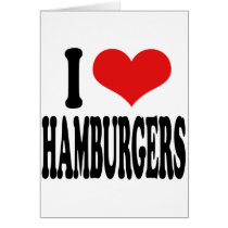 I Love Hamburgers cards