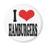 I Love Hamburgers Fridge Magnet