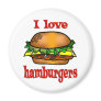 I Love Hamburgers Fridge Magnets