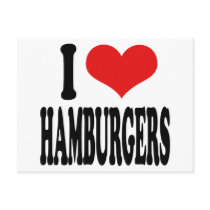 I Love Hamburgers postcards