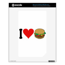 I Love Hamburgers * Skin For NOOK Color