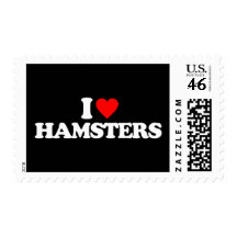 I LOVE HAMSTERS POSTAGE