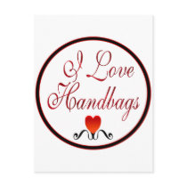 I Love Handbags postcards by fashionfiles I Love Handbags postcards