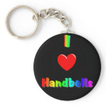 I Love Handbells Key Chain