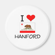 I Love HANFORD California Magnets