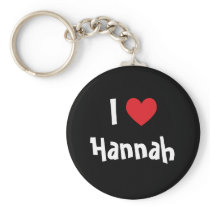 I Love Hannah keychains