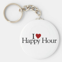 I Love Happy Hour Key Chains