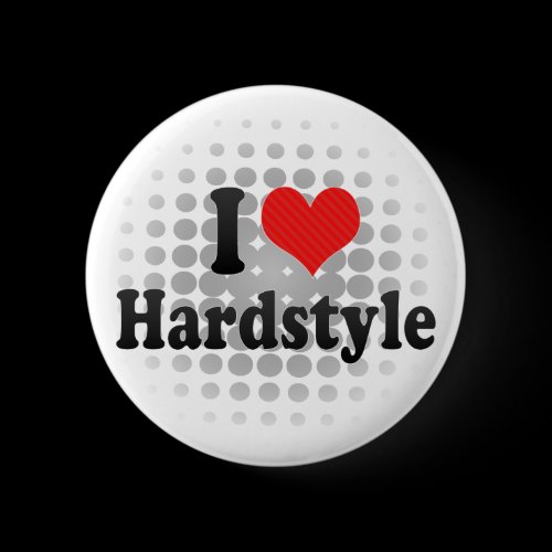 I Love Hardstyle Pinback Buttons