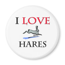 I Love Hares magnets by tshirtshirts I Love Hares magnets