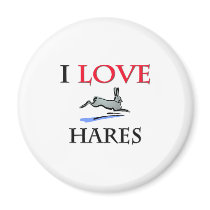 I Love Hares magnets by tshirtshirts I Love Hares magnets
