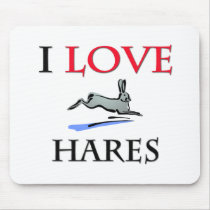 I Love Hares mousepads