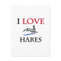 I Love Hares postcards