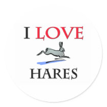 I Love Hares stickers