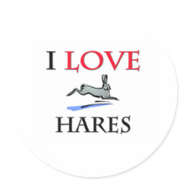 I Love Hares stickers