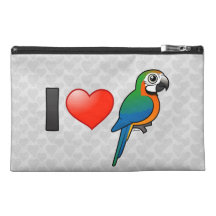 I Love Harlequin Macaws Travel Accessories Bag