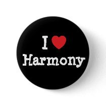I love Harmony heart T-Shirt buttons