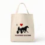 I Love Harness Racing Grocery Bag
