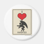 I Love Harpies Refrigerator Magnets
