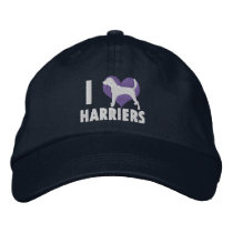 I Love Harriers Embroidered Hat (Blue)