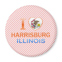 I Love Harrisburg, IL Magnets