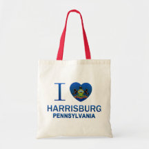 I Love Harrisburg, PA Canvas Bag
