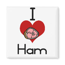 I love-hate ham magnets by Edibility I love-hate ham magnets