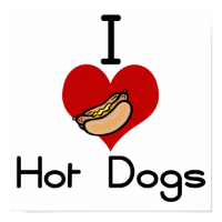 I love-hate hot dog print