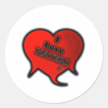 I LOVE HATERS GT STICKERS