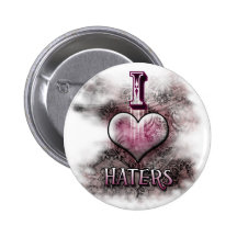 I Love Haters Heart button