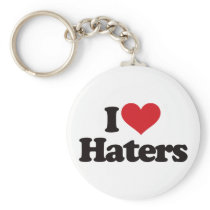 I Love Haters! Keychain