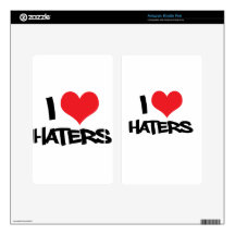 I Love Haters Kindle Fire Decal