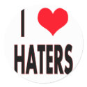I Love Haters stickers by nicole_tinkerbell I Love Haters stickers