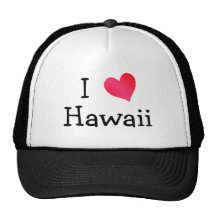 I Love Hawaii Mesh Hats