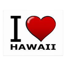 I LOVE HAWAII POSTCARD