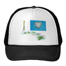 I Love Hawaii Trucker Hats
