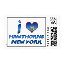 I love Hawthorne, New York Stamp