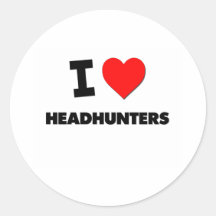 I Love Headhunters Stickers